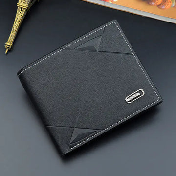 Slim Men's Wallet with Zipper Coin Pocket and Card Holder