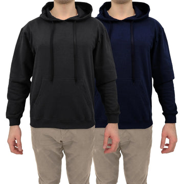 Andrew Scott Cotton Hoodie Soft Midweight Fleece Pullover Hooded Sweatshirt for Men - Multi Packs