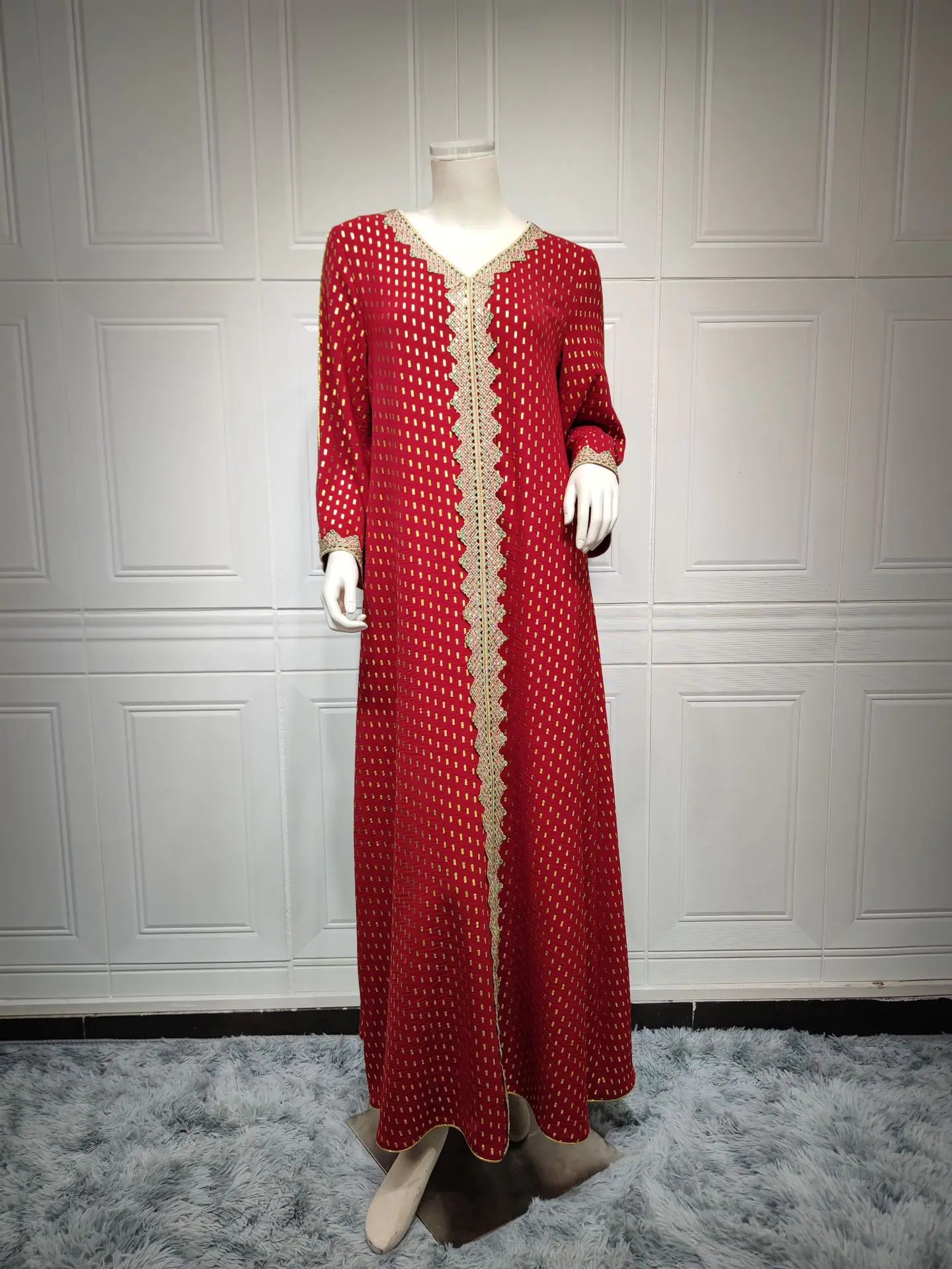 Summer Bronzing Dubai Gown for Muslim Women