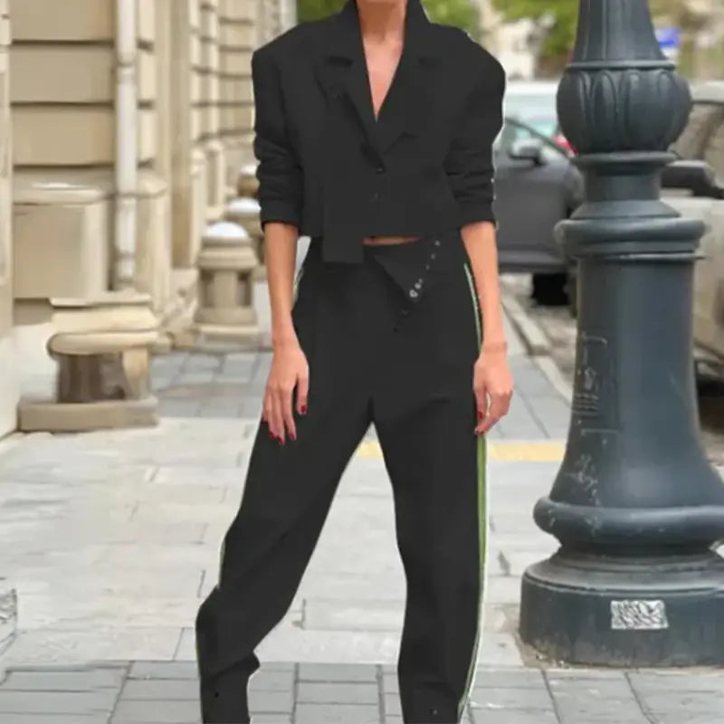 2023 Autumn Fashion Colorful Blazer and Pants Set
