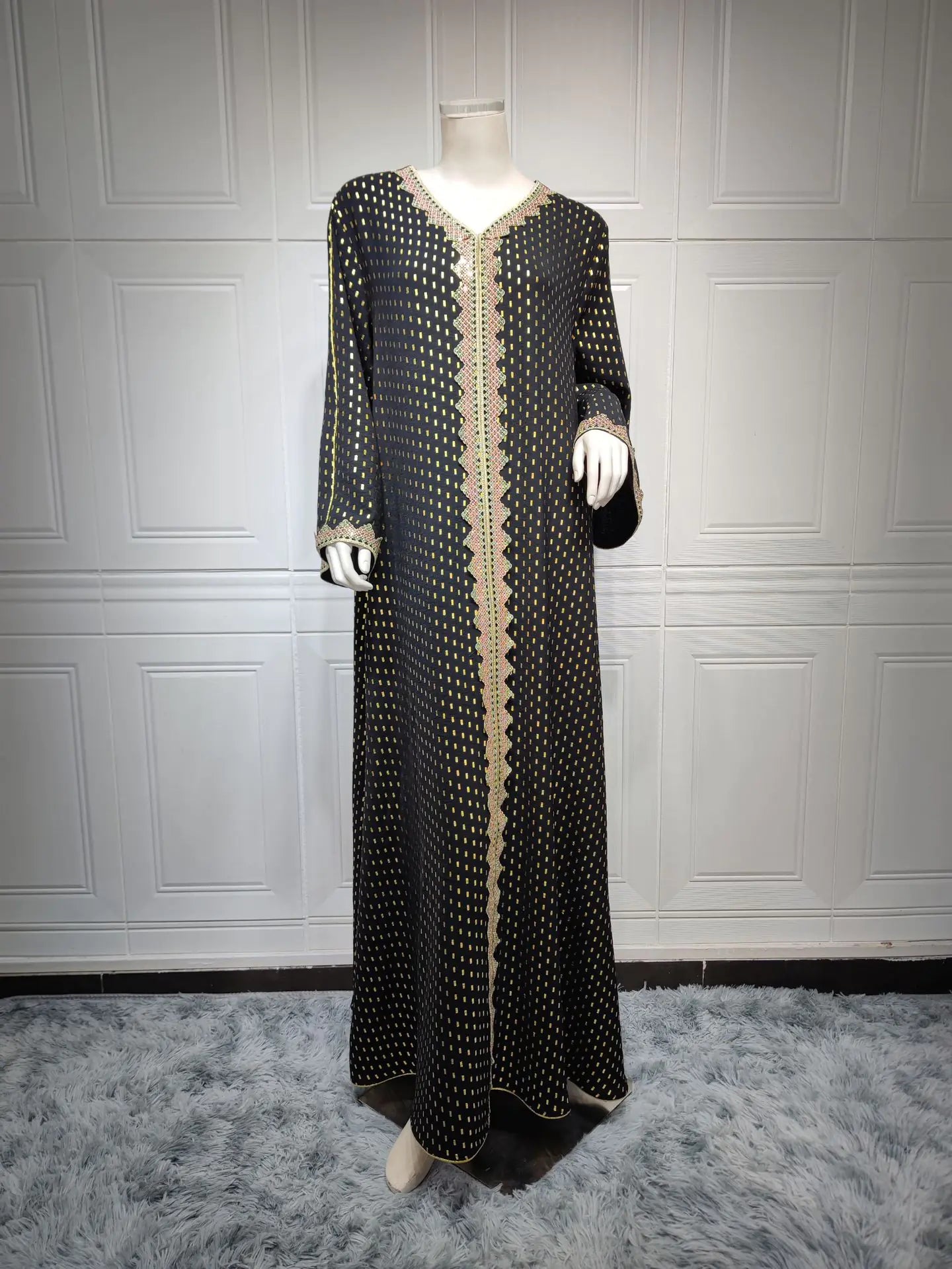 Summer Bronzing Dubai Gown for Muslim Women