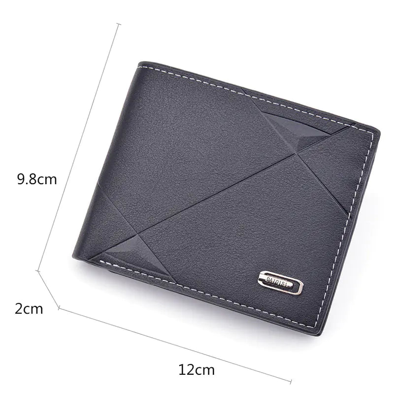 Slim Men's Wallet with Zipper Coin Pocket and Card Holder