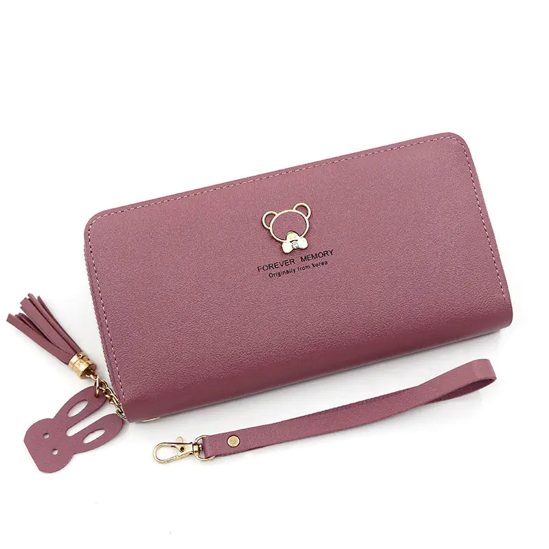 Women's Long Zipper Clutch Wallet with Multi-card Slots