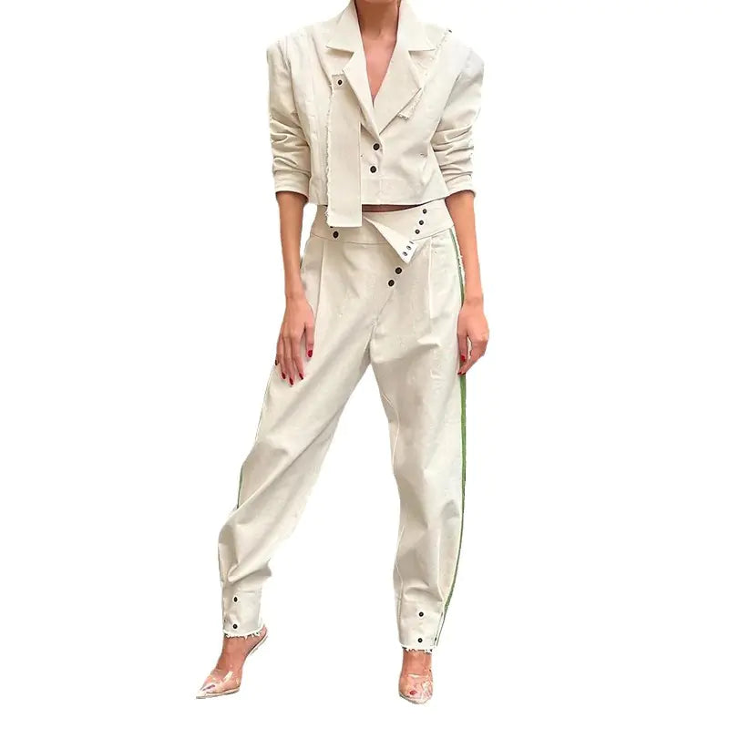 2023 Autumn Fashion Colorful Blazer and Pants Set