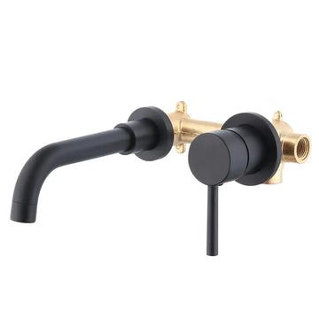 Black Frosted Concealed Basin Recessed Faucet