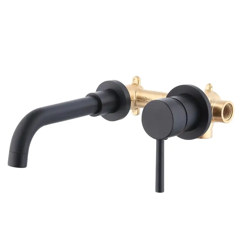 Black Frosted Concealed Basin Recessed Faucet