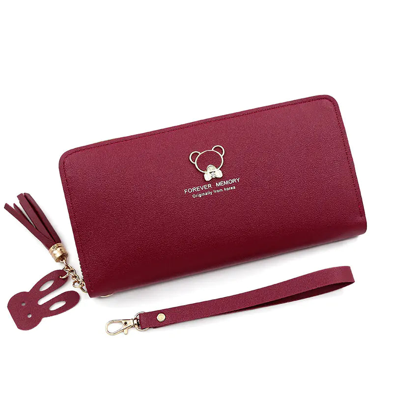 Women's Long Zipper Clutch Wallet with Multi-card Slots