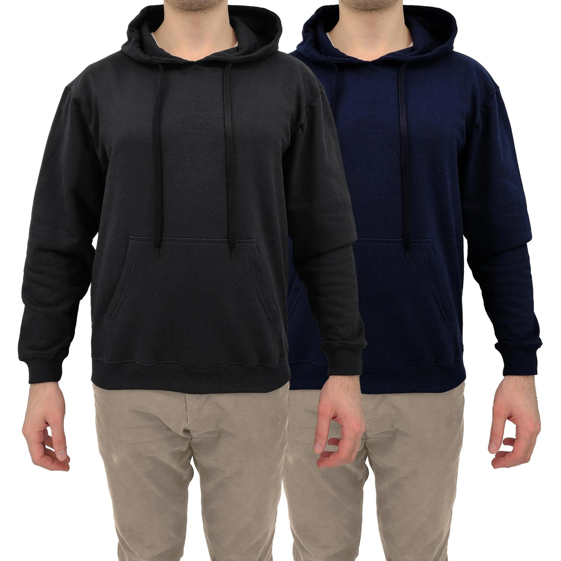 Andrew Scott Cotton Hoodie Soft Midweight Fleece Pullover Hooded Sweatshirt for Men - Multi Packs