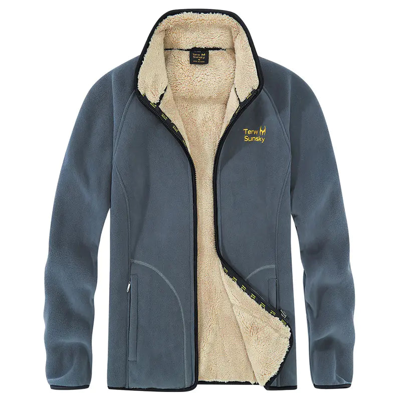 Men's Thick Fleece Jacket for Fall and Winter