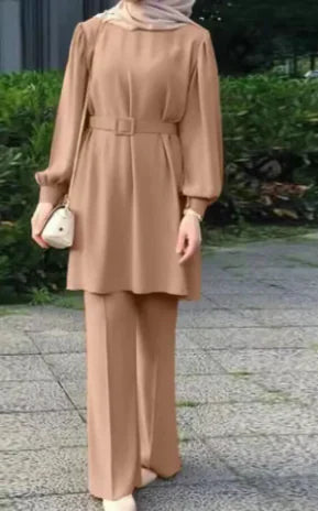 Plus Size Two-Piece Arabic Muslim Women's Outfit