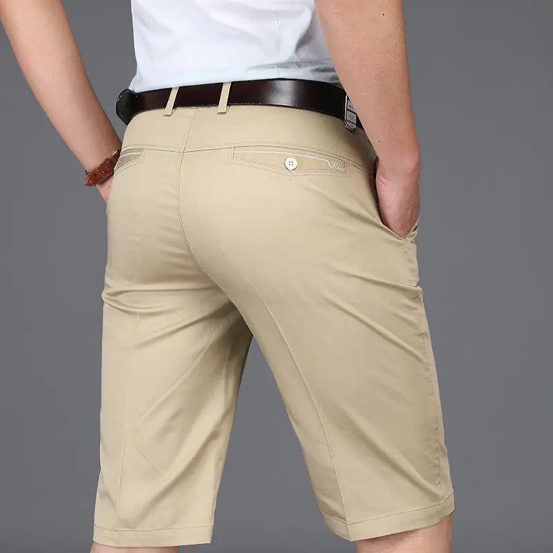 High-Waisted Loose-Fitting Straight-Leg Trousers