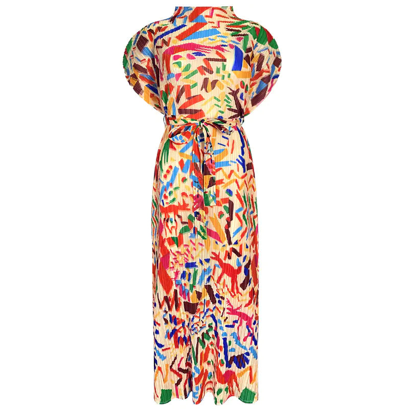 Printed Mid-Length Dress for Women