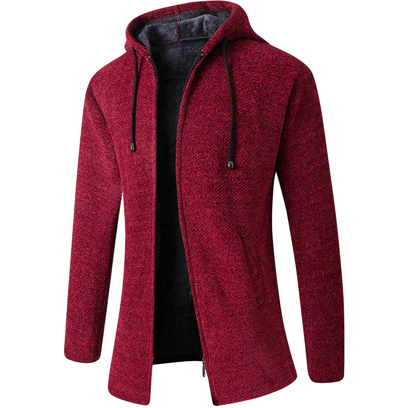 Men's Thick Fleece Hoodie Casual Coat for Fall/Winter