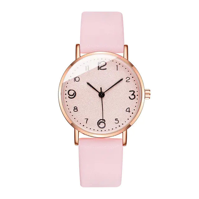 Ultra-thin Multicolor Dial Women's Watch in Korean Style