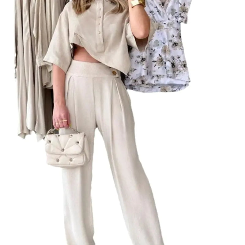 2023 Autumn Casual Fashion Set: Top & Pants