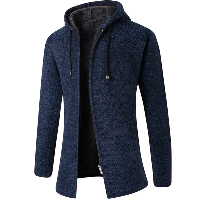 Men's Thick Fleece Hoodie Casual Coat for Fall/Winter