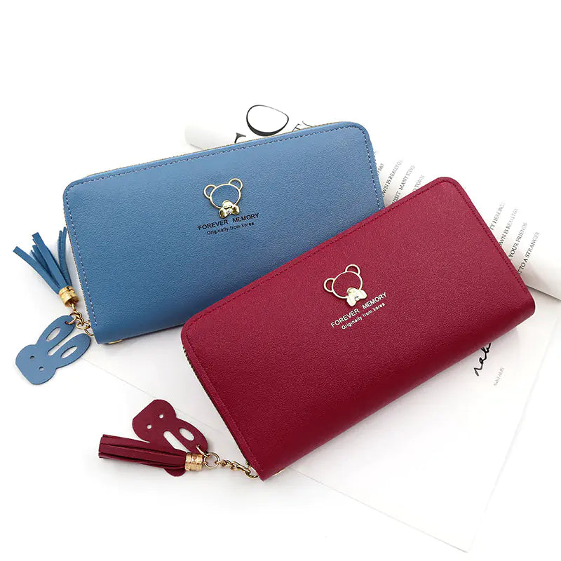 Women's Long Zipper Clutch Wallet with Multi-card Slots