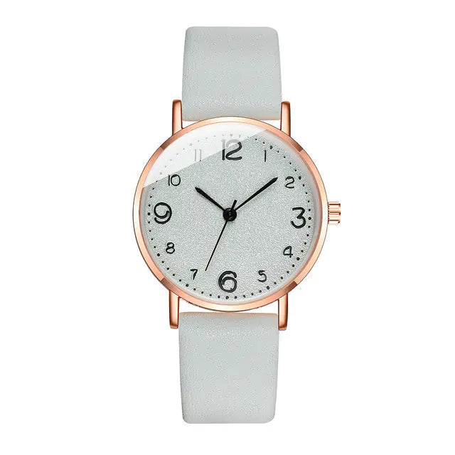Ultra-thin Multicolor Dial Women's Watch in Korean Style