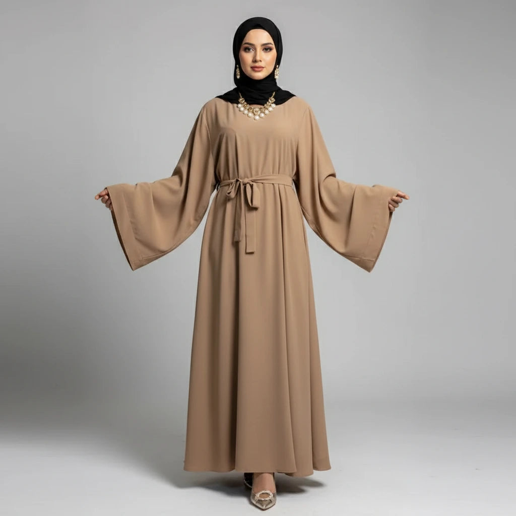 Muslim Women's Long Abaya Dress - Dubai Style