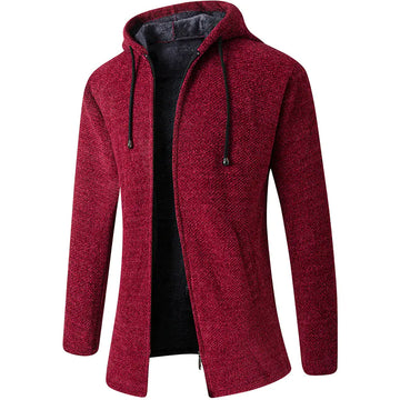 Men's Thick Fleece Hoodie Casual Coat for Fall/Winter