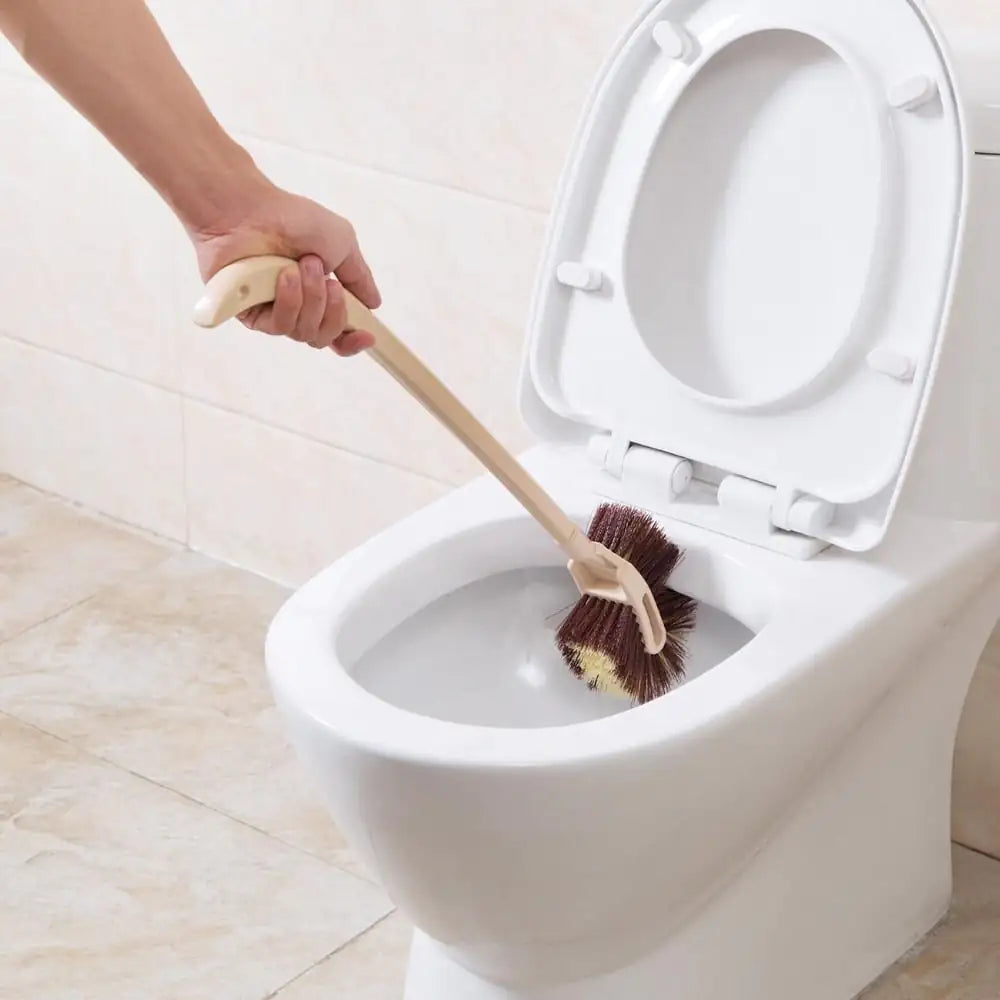 Imitation Wood Long Handle Toilet Brush Cleaner