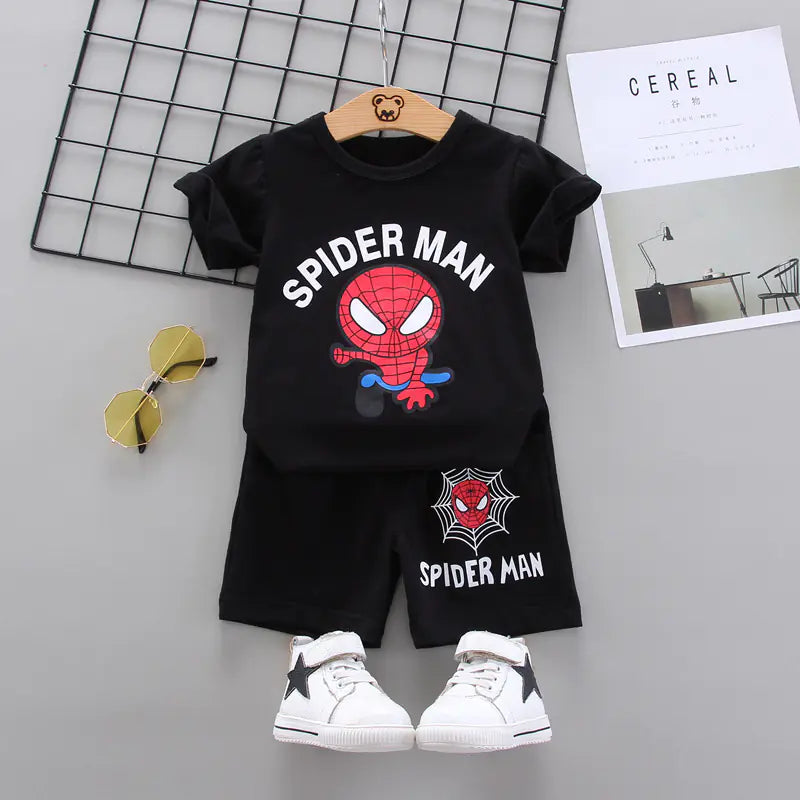 Korean Style Kids Spiderman Two-Piece Set for Boys