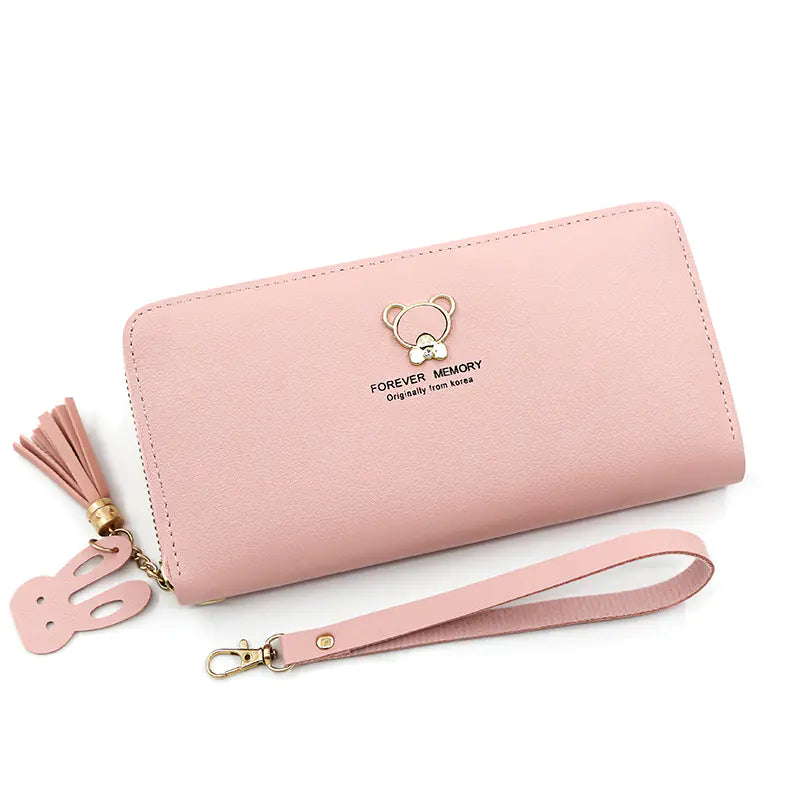 Women's Long Zipper Clutch Wallet with Multi-card Slots