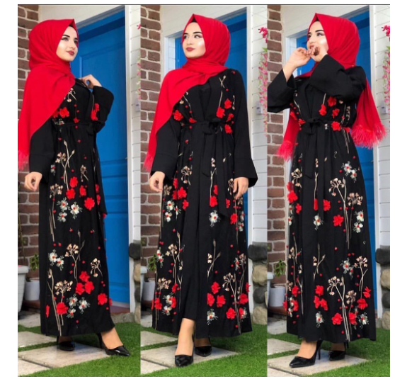Middle Eastern Arab Dresses with Elegant Embroidery (One Set)