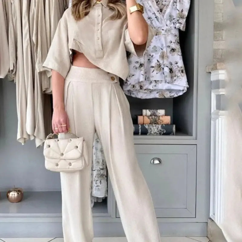 2023 Autumn Casual Fashion Set: Top & Pants