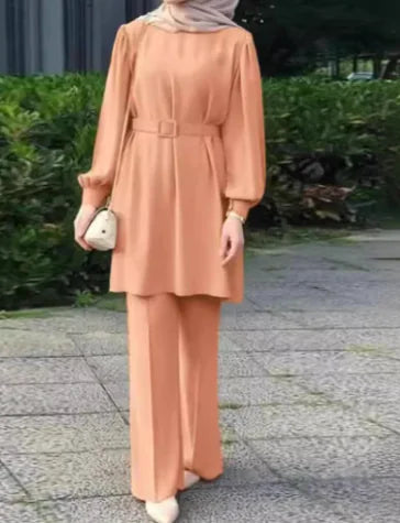 Plus Size Two-Piece Arabic Muslim Women's Outfit