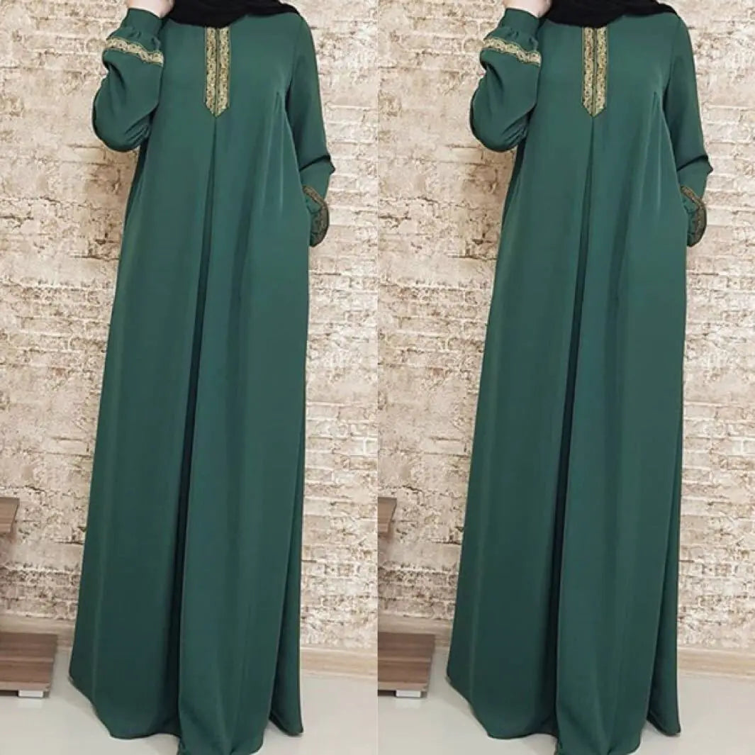 2018 Ethnic Style Loose Print Maxi Dress