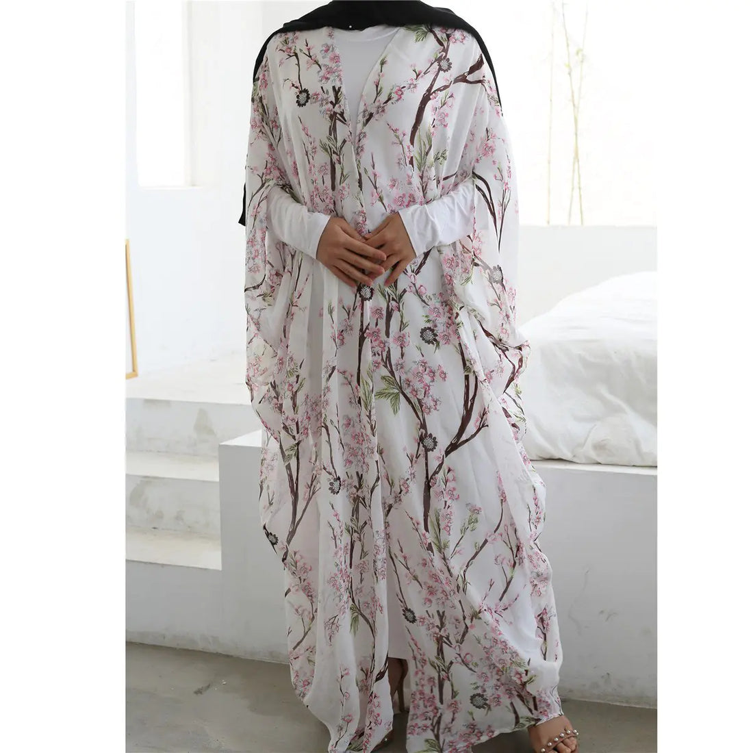 Slim Bat Sleeve Thin Robe for Girls