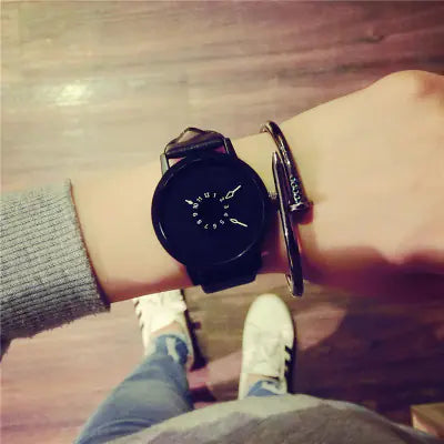 Minimalist Black and White Couple Quartz Watches
