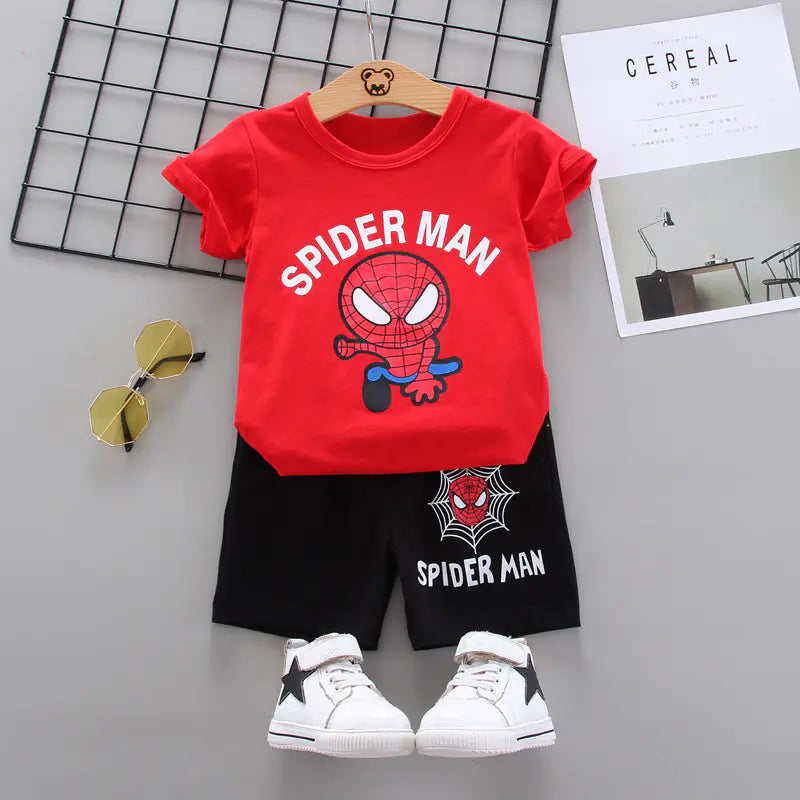 Korean Style Kids Spiderman Two-Piece Set for Boys