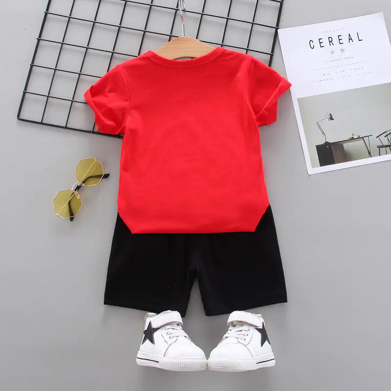 Korean Style Kids Spiderman Two-Piece Set for Boys