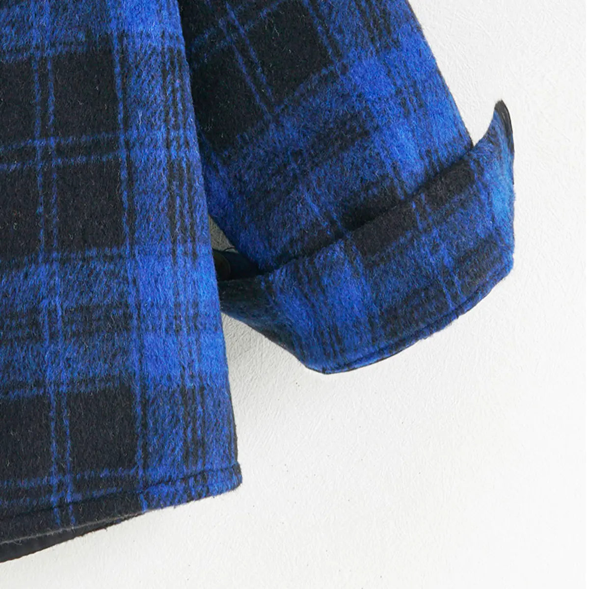 Autumn Winter Blue Plaid Flannel Shirt for Kids