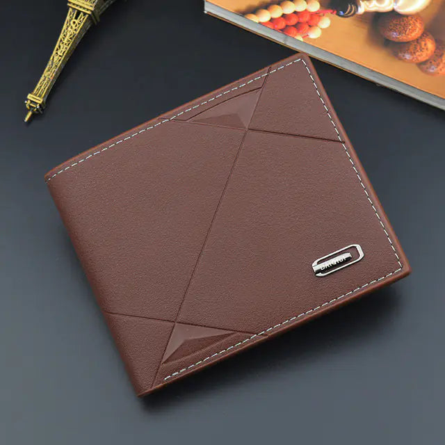 Slim Men's Wallet with Zipper Coin Pocket and Card Holder