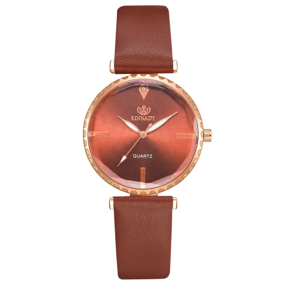 Women's Rhinestone Quartz Watch with Water Drop Dial