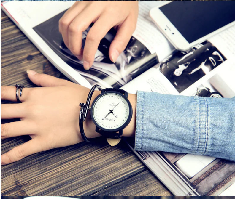 Korean Style Sanded Leather Couple Watches (Unisex)