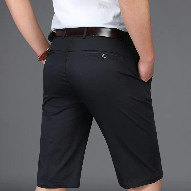 High-Waisted Loose-Fitting Straight-Leg Trousers
