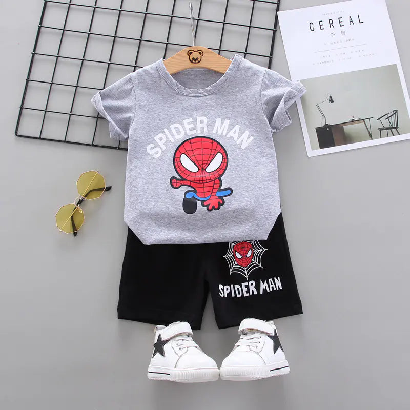 Korean Style Kids Spiderman Two-Piece Set for Boys