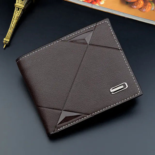 Slim Men's Wallet with Zipper Coin Pocket and Card Holder