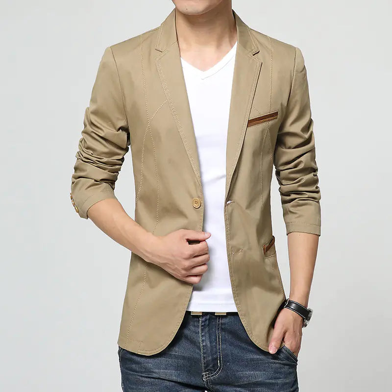 Casual Slim Fit Men's Washable Cotton Blazer