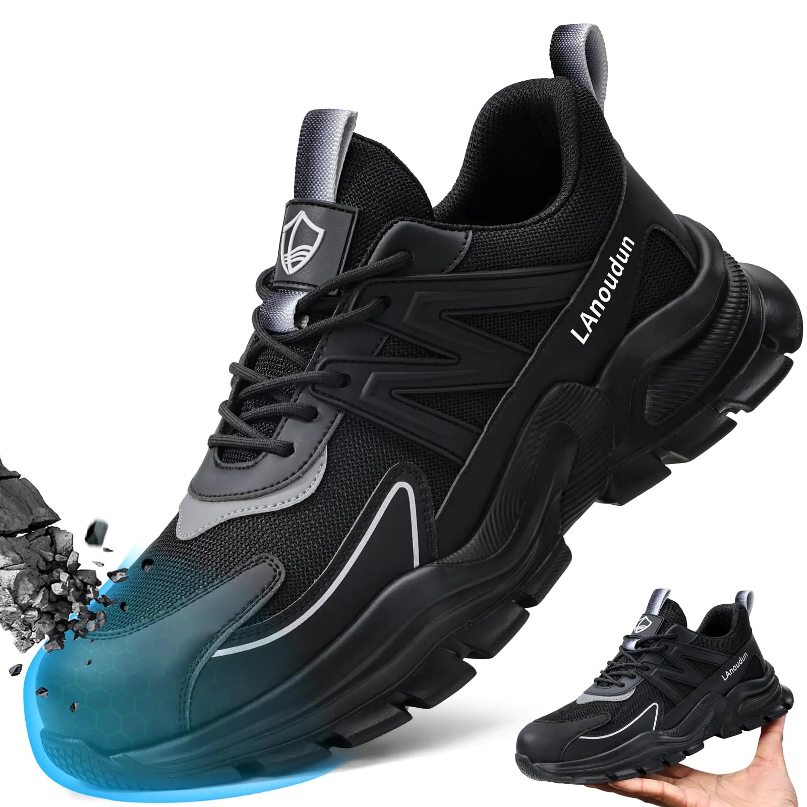 Steel Toe Shoes for Men Women Work Shoes Sneakers Comfortable Lightweight Safety Shoes