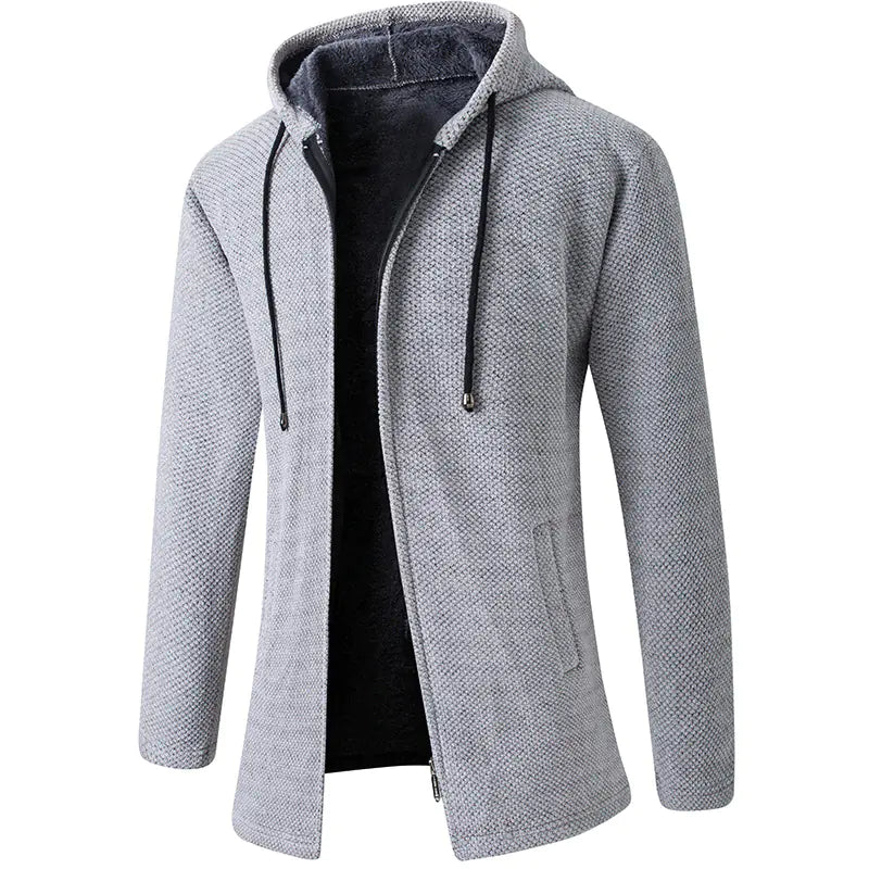 Men's Thick Fleece Hoodie Casual Coat for Fall/Winter
