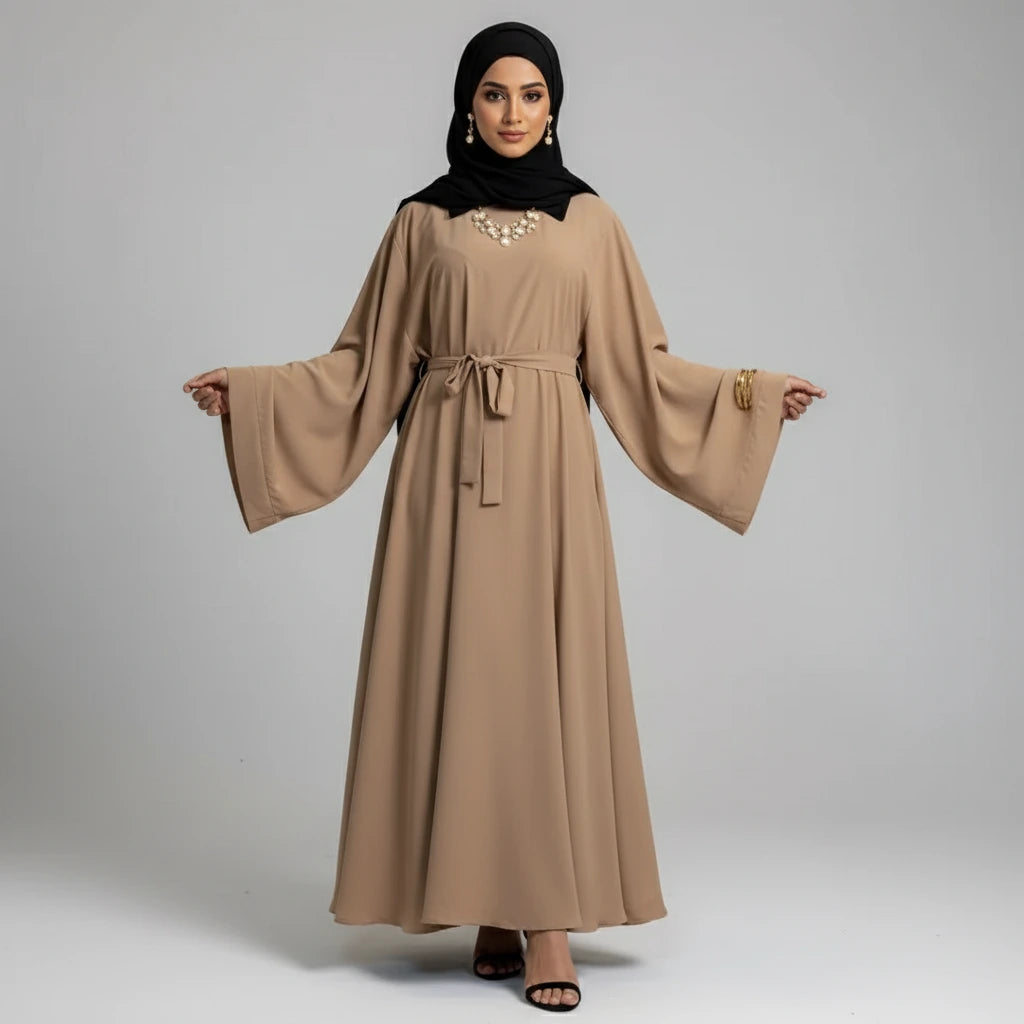 Muslim Women's Long Abaya Dress - Dubai Style