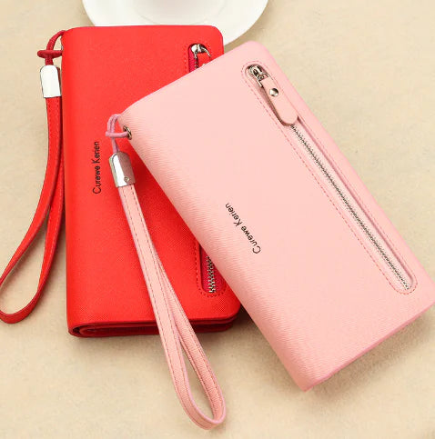 Multi-functional Women's Long Zipper Wallet & Phone Bag