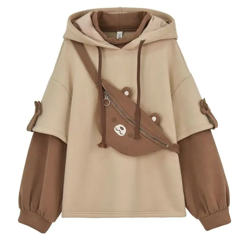Korean Style Loose Hooded Pullover for Students