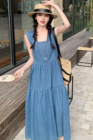 Denim Strap Dress for Women