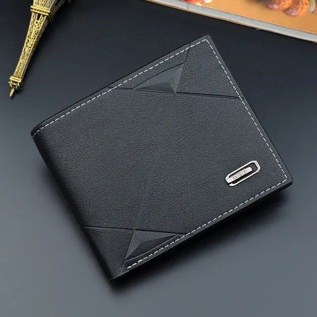 Slim Men's Wallet with Zipper Coin Pocket and Card Holder